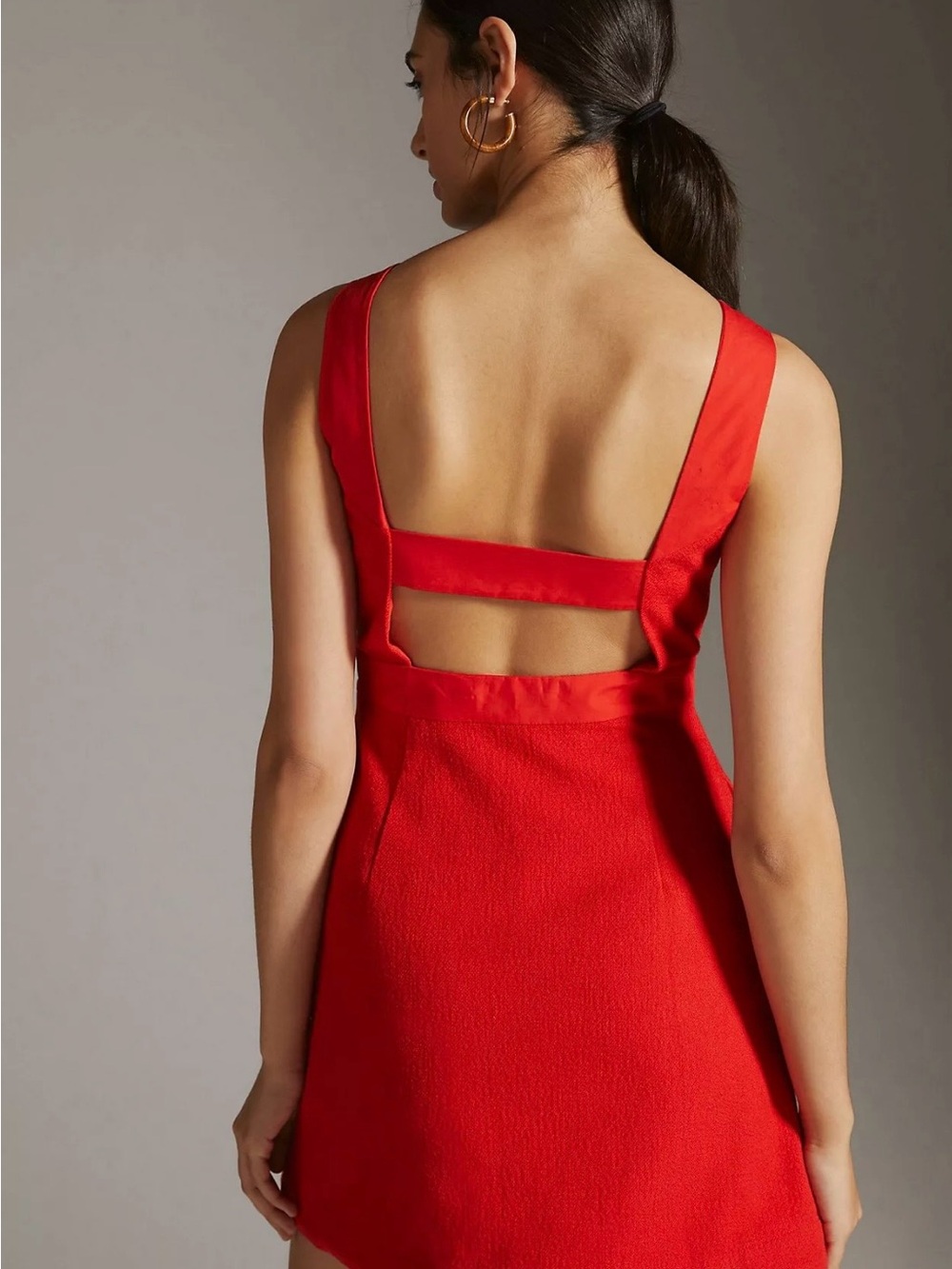 NWT Anthropologie Maeve Sleeveless Scoop-Neck Mini Dress - Red
